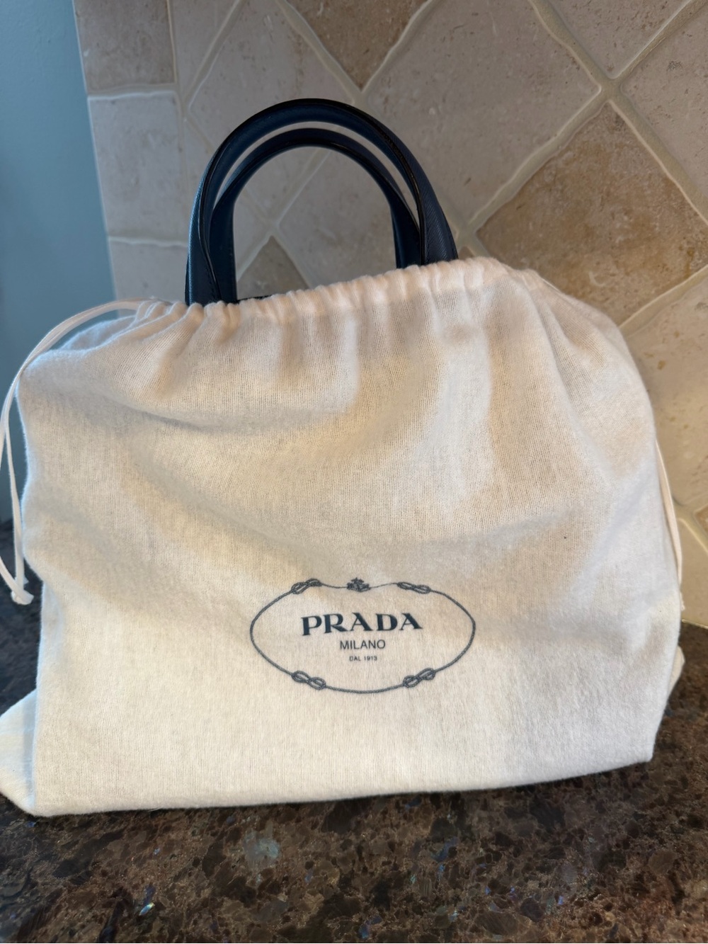 PRADA Saffiano Leather Triple compartment Bag-blue - Picture 12 of 16